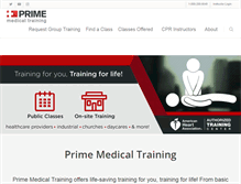 Tablet Screenshot of primemedicaltraining.com